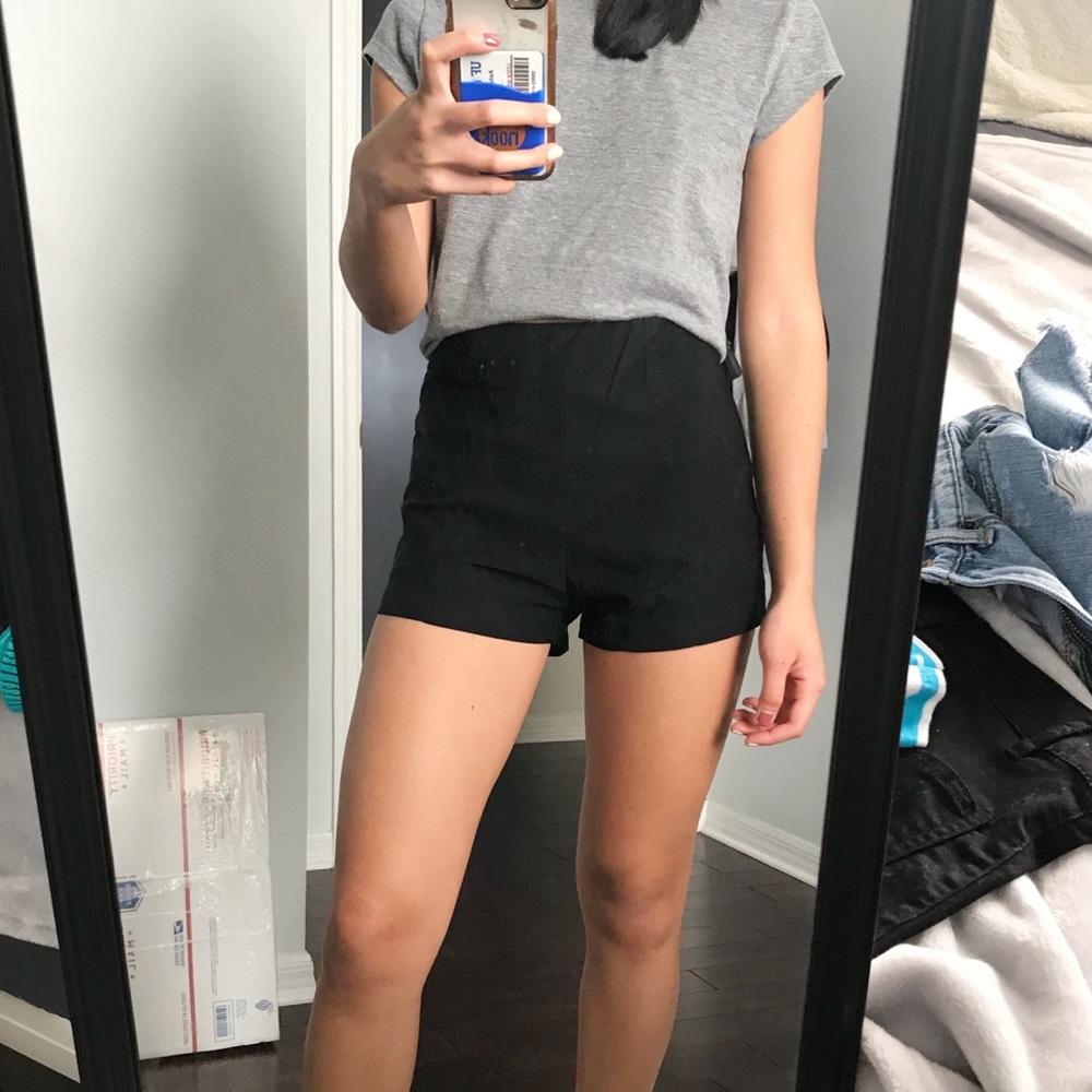 High Waisted Twill Shorts